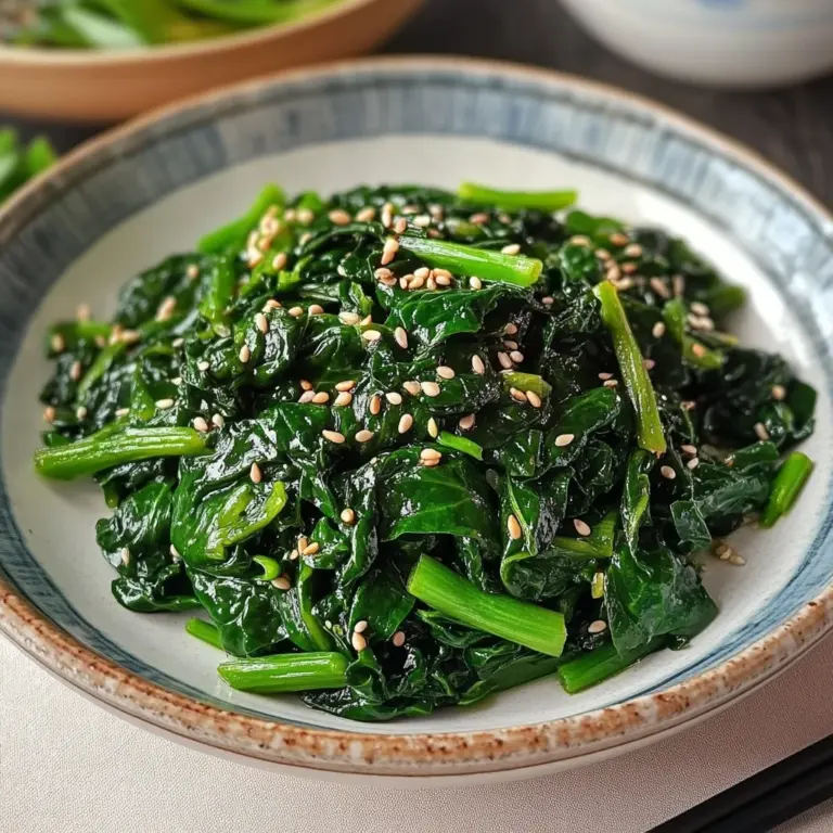 Korean Spinach Side Dish (Sigeumchi Namul)