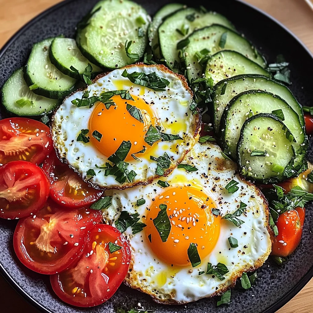 Sunny Egg & Veggie Plate with Cheese & Herbs