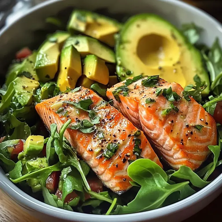 Zesty Salmon & Avocado Salad Bowl