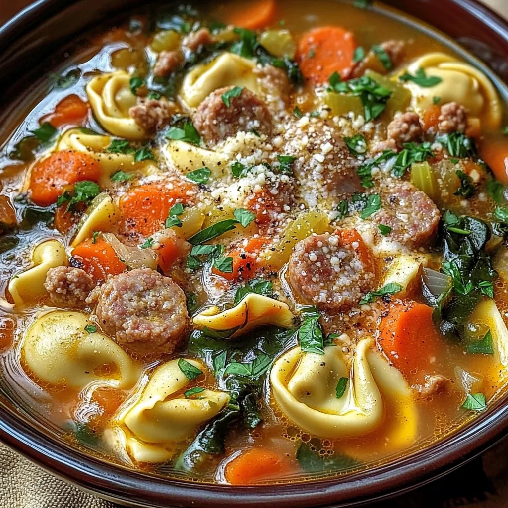 Autumn Tortellini Soup With Sausage