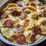 Classic Crockpot Pierogi Casserole with Kielbasa - loudasrecipes