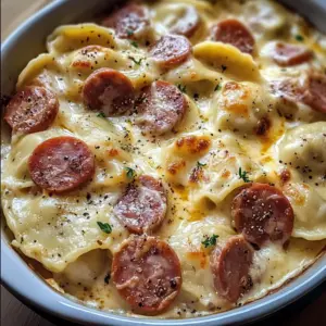 Classic Crockpot Pierogi Casserole with Kielbasa - loudasrecipes