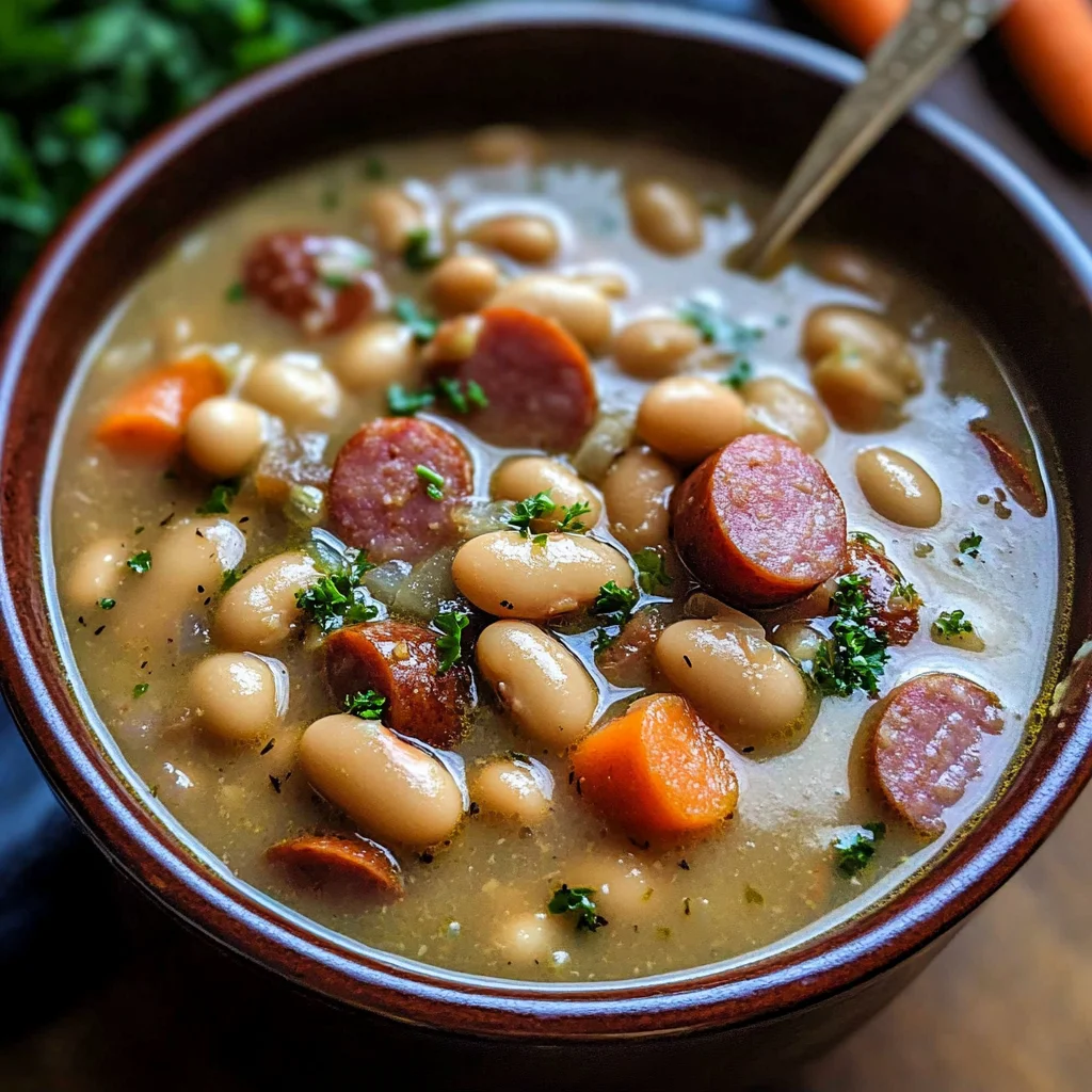 Creamy Bean Soup with Kielbasa