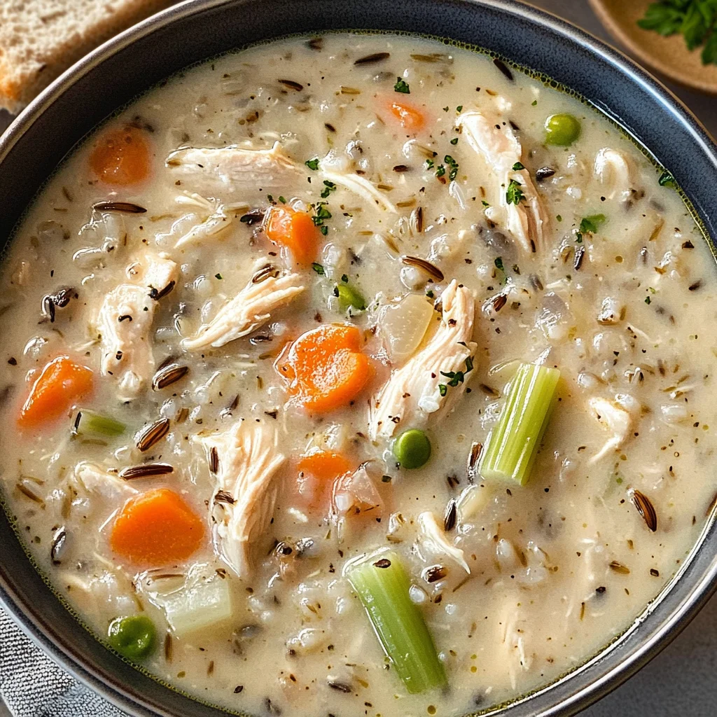 Creamy Crockpot Chicken Wild Rice Soup