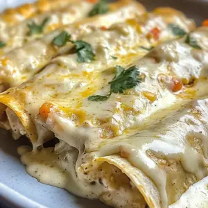 Creamy White Chicken Enchiladas
