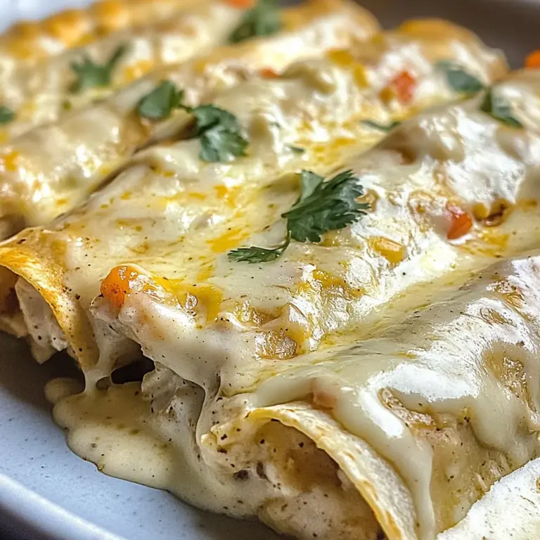 Creamy White Chicken Enchiladas