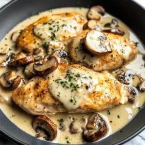 Creamy White apple vinegar Mushroom Chicken