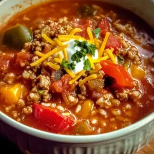 Crock Pot Stuffed Pepper Soup
