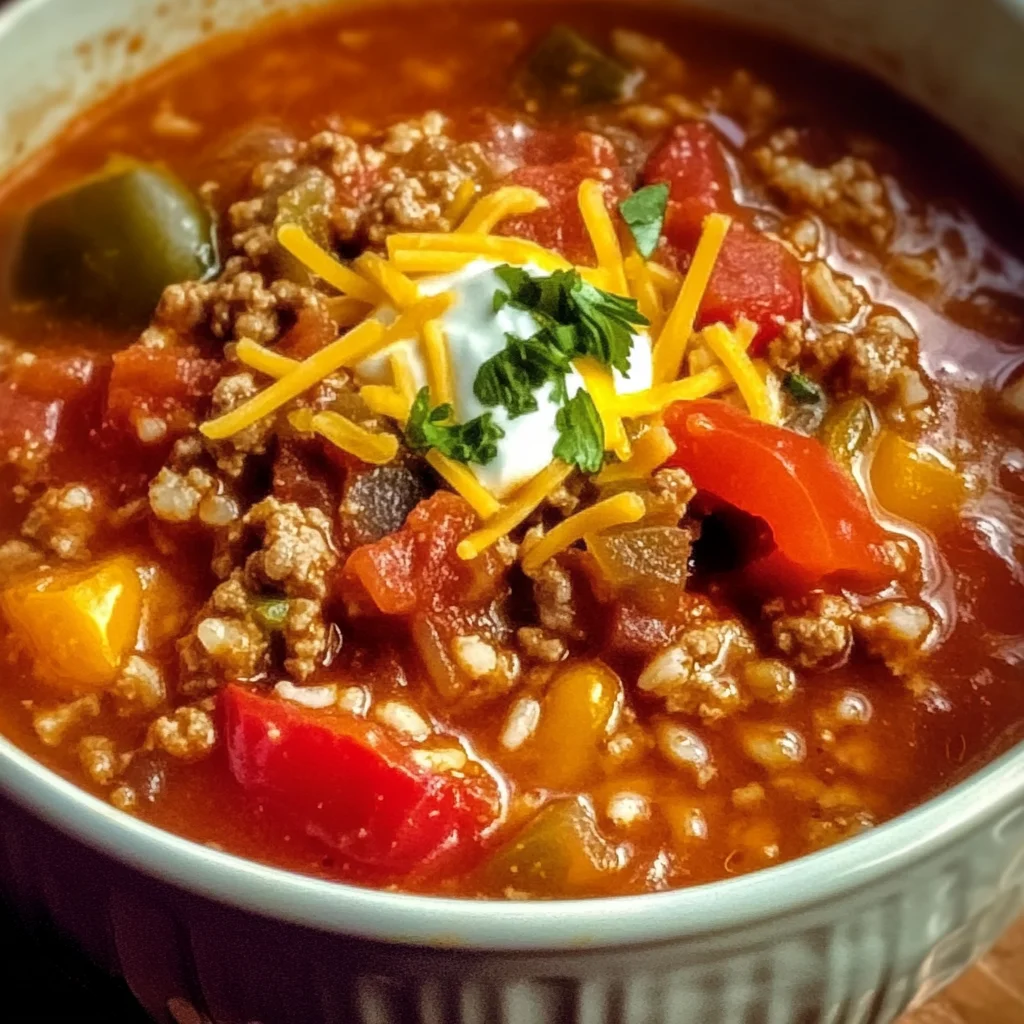 Crock Pot Stuffed Pepper Soup
