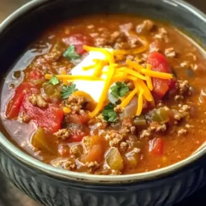 Crock Pot Stuffed Pepper Soup