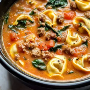 Crockpot Tortellini Soup with Sausage
