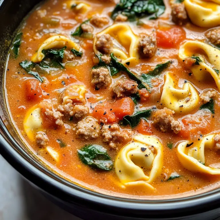 Crockpot Tortellini Soup with Sausage