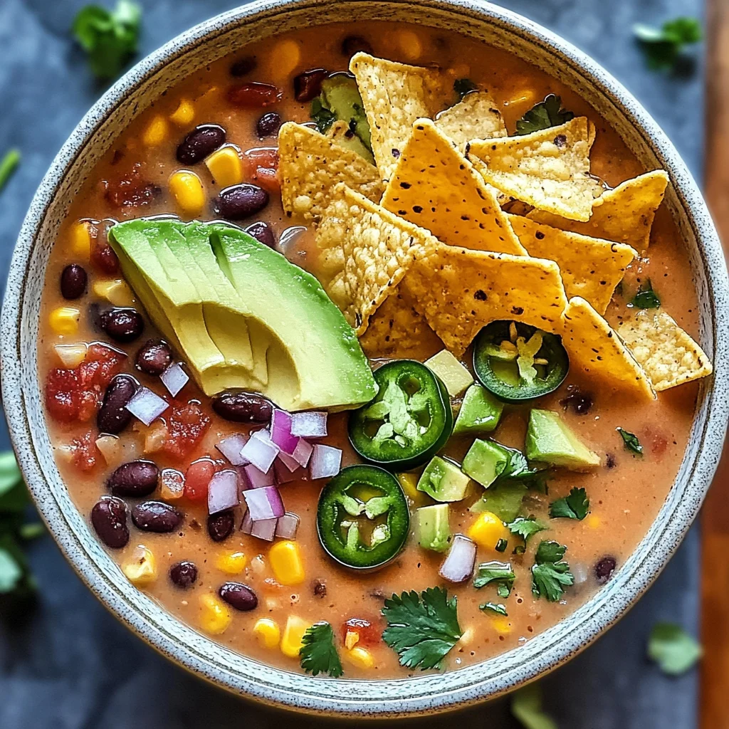 Crockpot Vegetarian Tortilla Soup for Cozy Weeknight Comfort