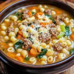 Hearty and Creamy Italian Sausage Ditalini Soup
