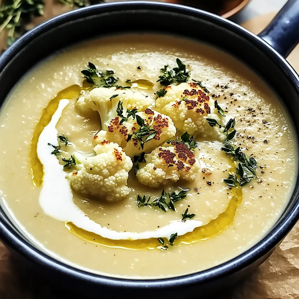 Light & Creamy Cauliflower Soup