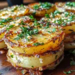 Roasted Garlic Parmesan Potato Stacks: A Flavorful Side Dish