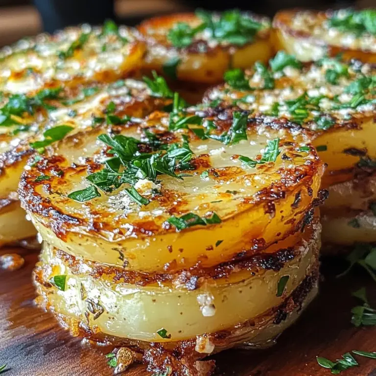 Roasted Garlic Parmesan Potato Stacks: A Flavorful Side Dish