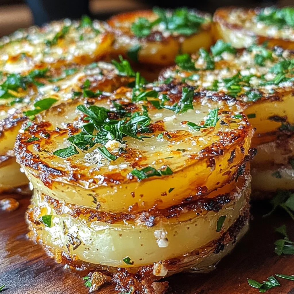Roasted Garlic Parmesan Potato Stacks: A Flavorful Side Dish
