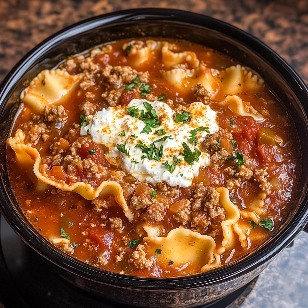 Slow Cooker Lasagna Soup