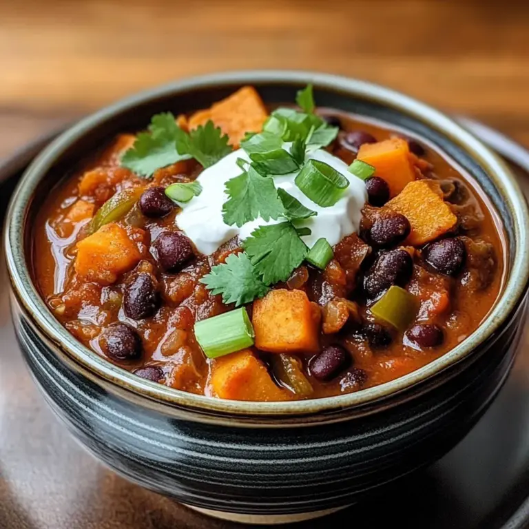 Sweet Potato & Black Bean Vegetarian Chili – Crock Pot