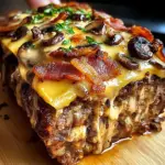 Swiss Turkey Bacon Mushroom Meatloaf
