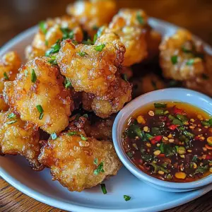 Vietnamese Style Shrimp Fritters with Nuoc Cchicken chicken ham Dipping Sauce