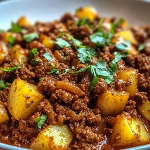Aloo Keema Ground Meat with Potatoes