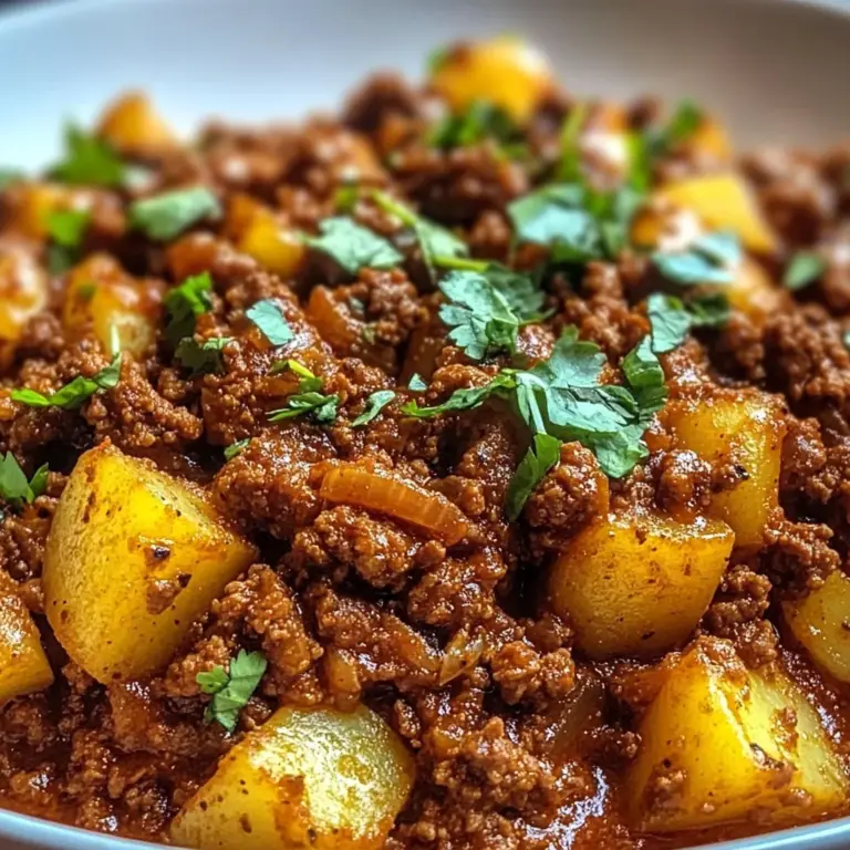 Aloo Keema Ground Meat with Potatoes