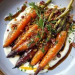 Balsamic Carrots With Orange Tahini Yogurt