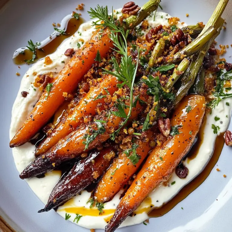 Balsamic Carrots With Orange Tahini Yogurt