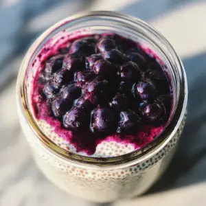 Blueberry Coconut Chia Seed Pudding