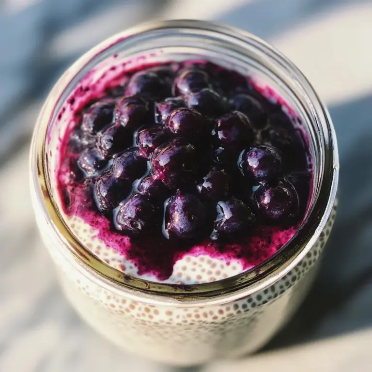 Blueberry Coconut Chia Seed Pudding