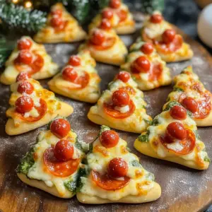 Christmas Tree Mini Pizzas