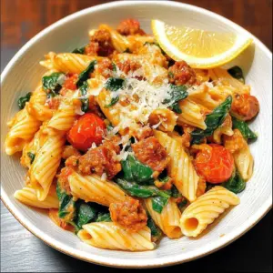 Creamy Chorizo Pasta with Spinach
