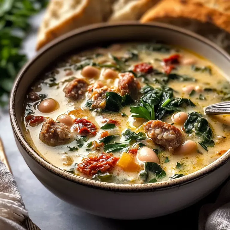 Creamy Tuscan White Bean Lemon Soup