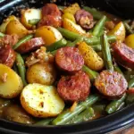 Crock Pot Swamp Potatoes with Sausage & Veggies