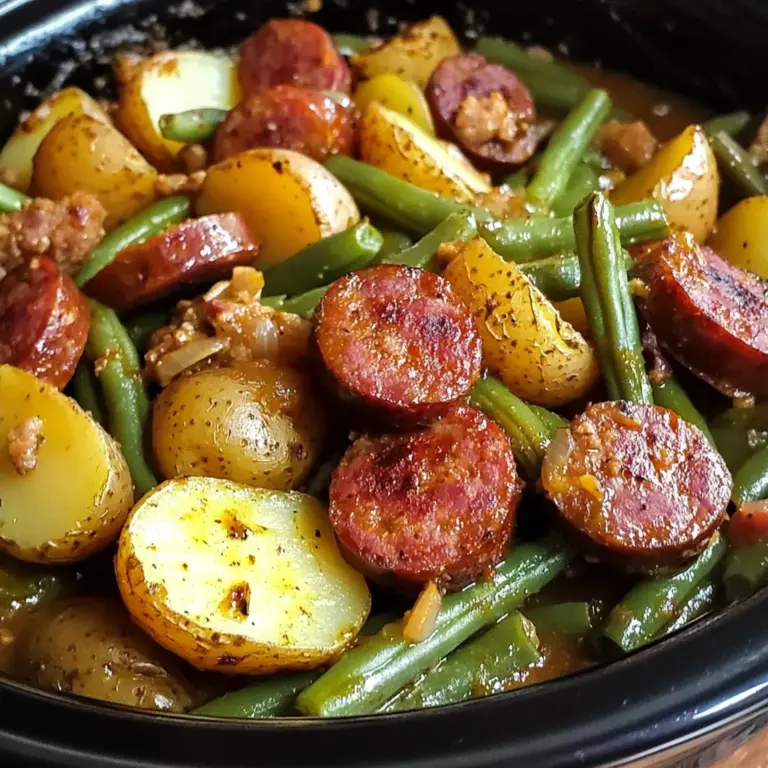 Crock Pot Swamp Potatoes with Sausage & Veggies