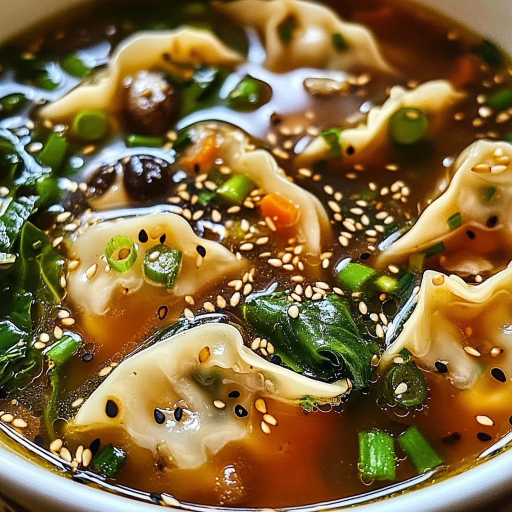 Easy Asian Dumpling Potsticker Soup