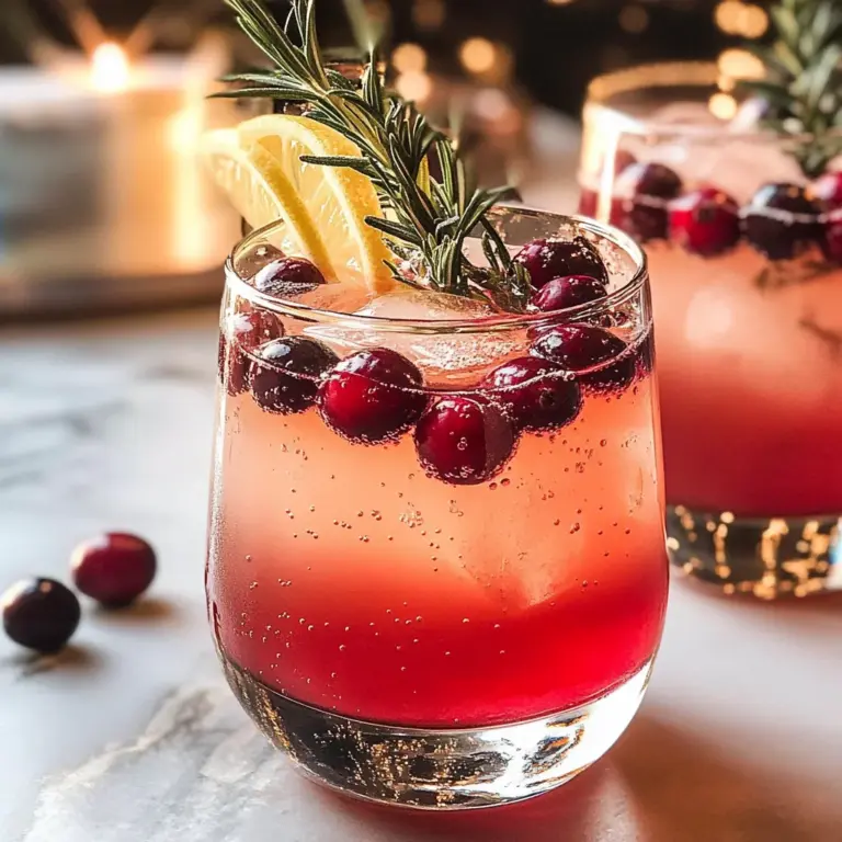 Festive Christmas Cranberry Spritzer