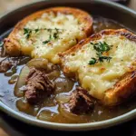 French Onion Short Rib Soup with Gruyère Toast