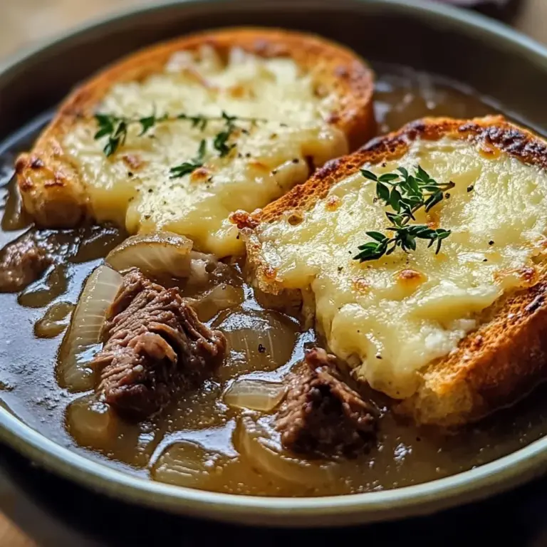 French Onion Short Rib Soup with Gruyère Toast
