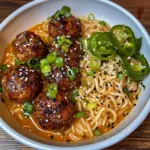 General Tso’s Meatball Ramen