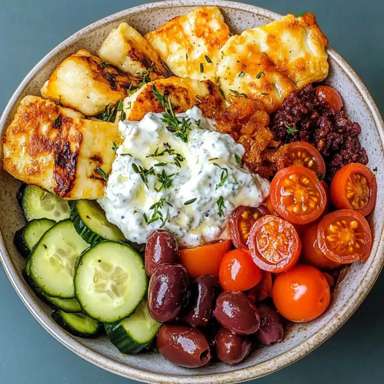Greek Bowls (with Golden Halloumi - Vegetarian)
