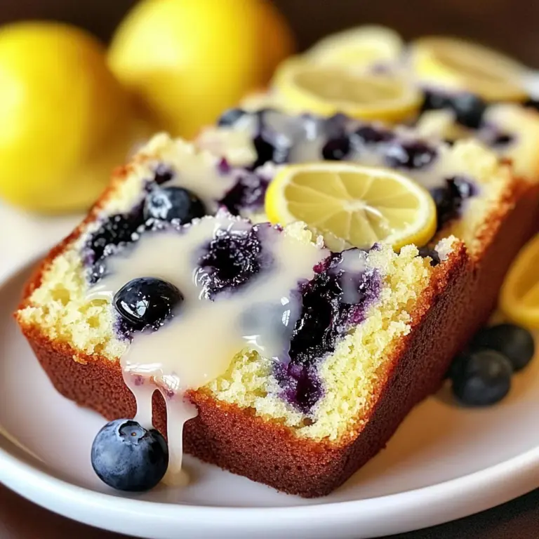 Lemon Blueberry Loaf with Lemon Glaze