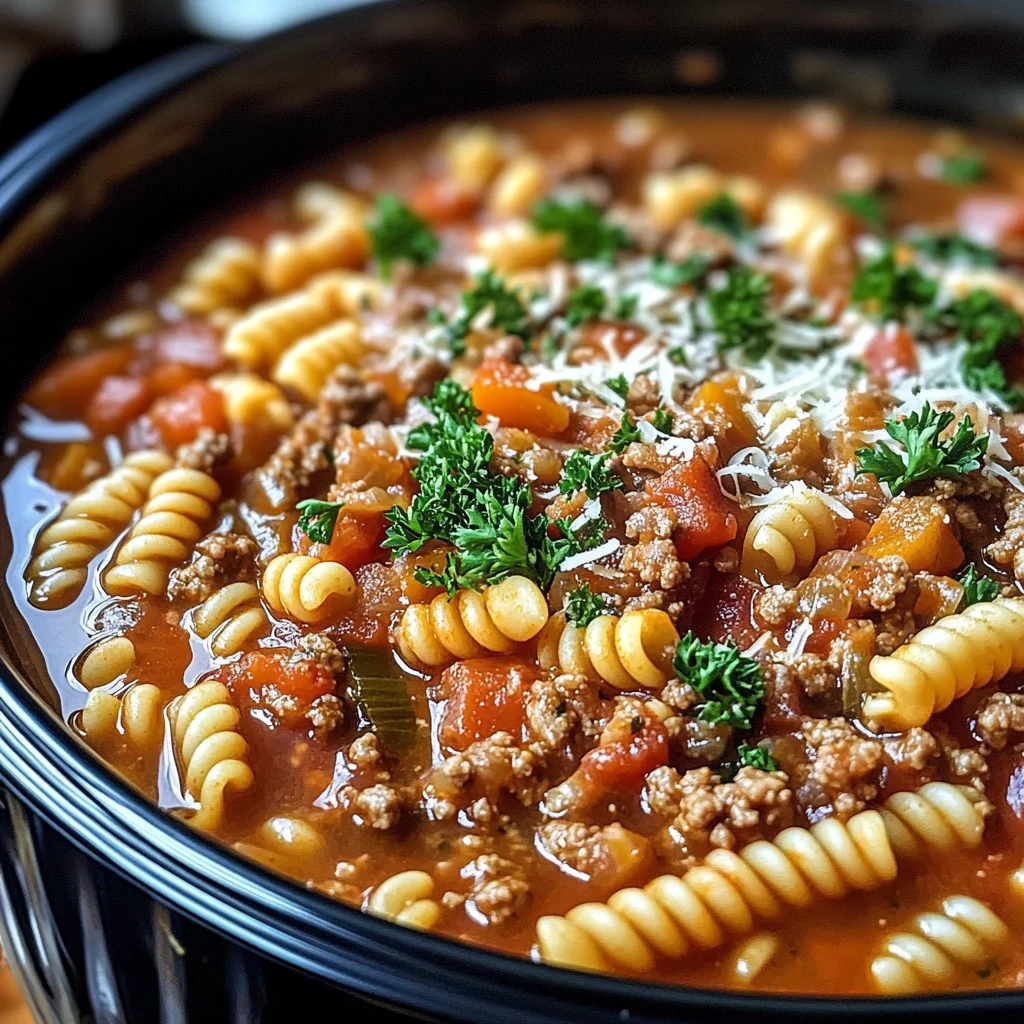 Olive Garden Slow Cooker Pasta Fagioli: Comfort in Every Spoonful