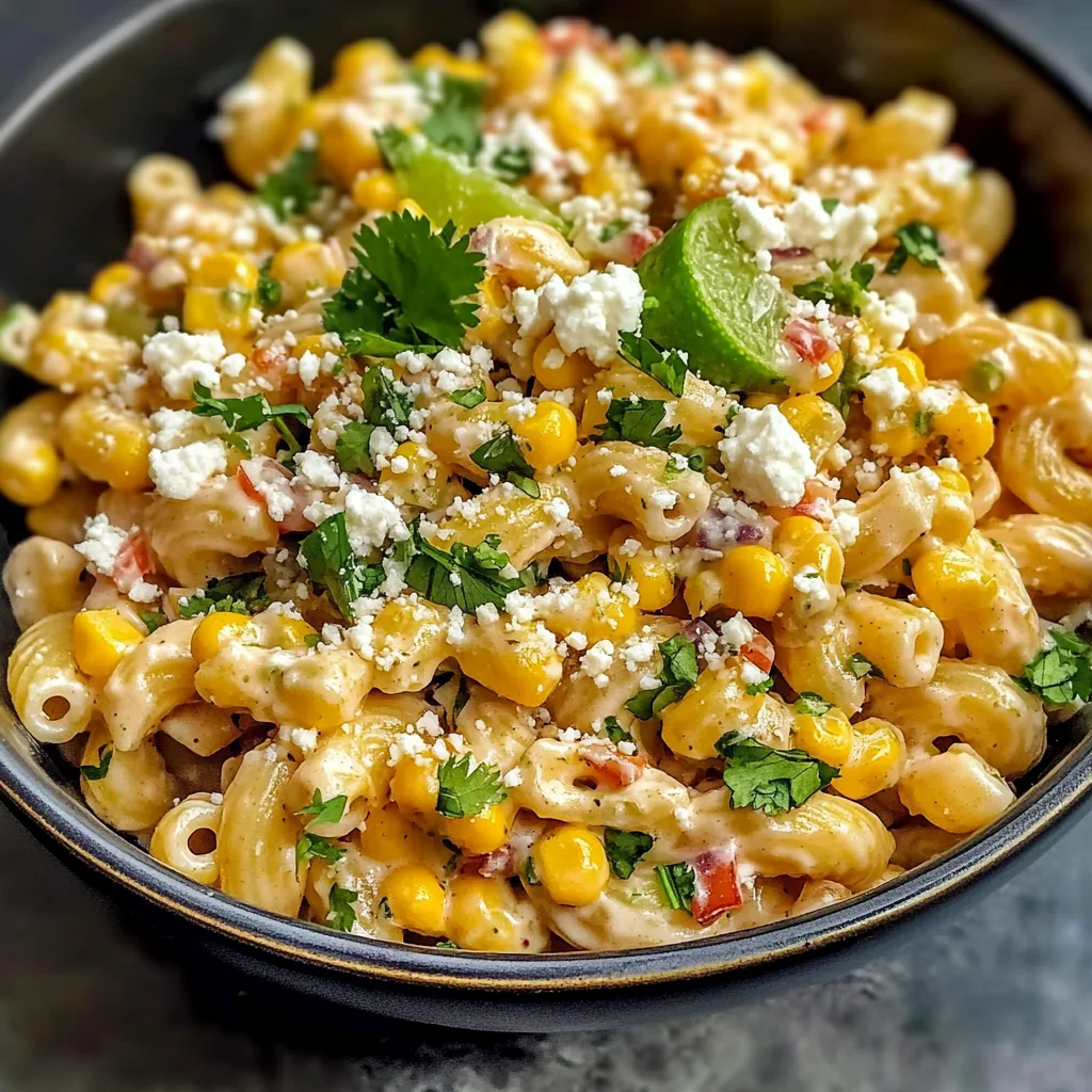 Perfect Mexican Street Corn Pasta Salad - homefoodkitchen