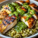 Peruvian Chicken And Rice with Green Sauce