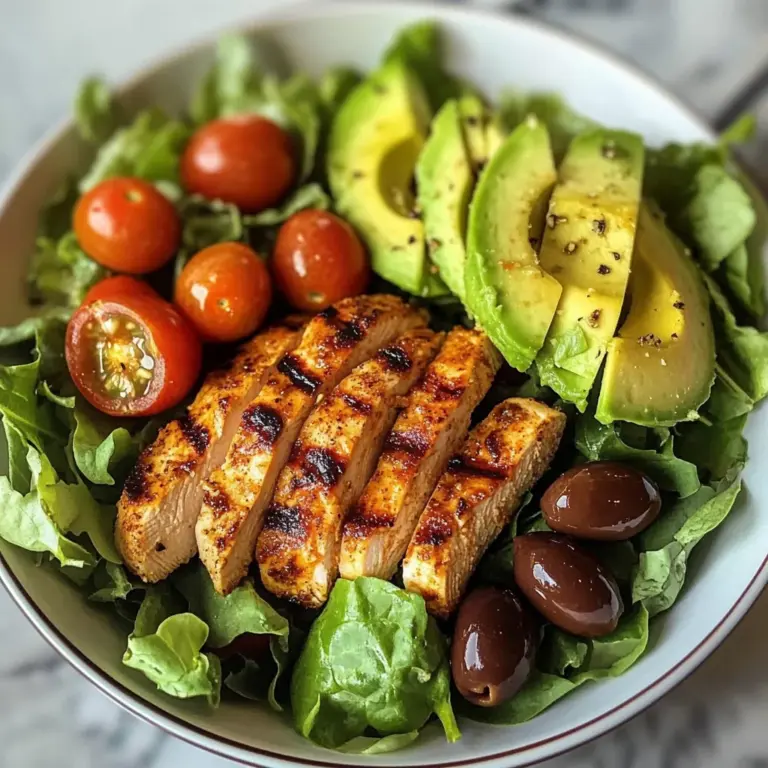 Spiced Grilled Chicken Salad with Avocado & Olives