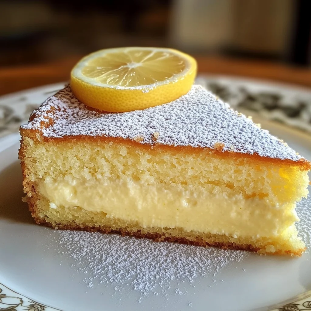 The Best Lemon Custard Cake