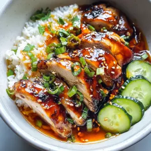 Caramelised Soy Chicken in Garlic Ginger Broth with Rice